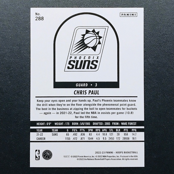 Chris Paul - 2022-23 Hoops #288 - Picture 2 of 2